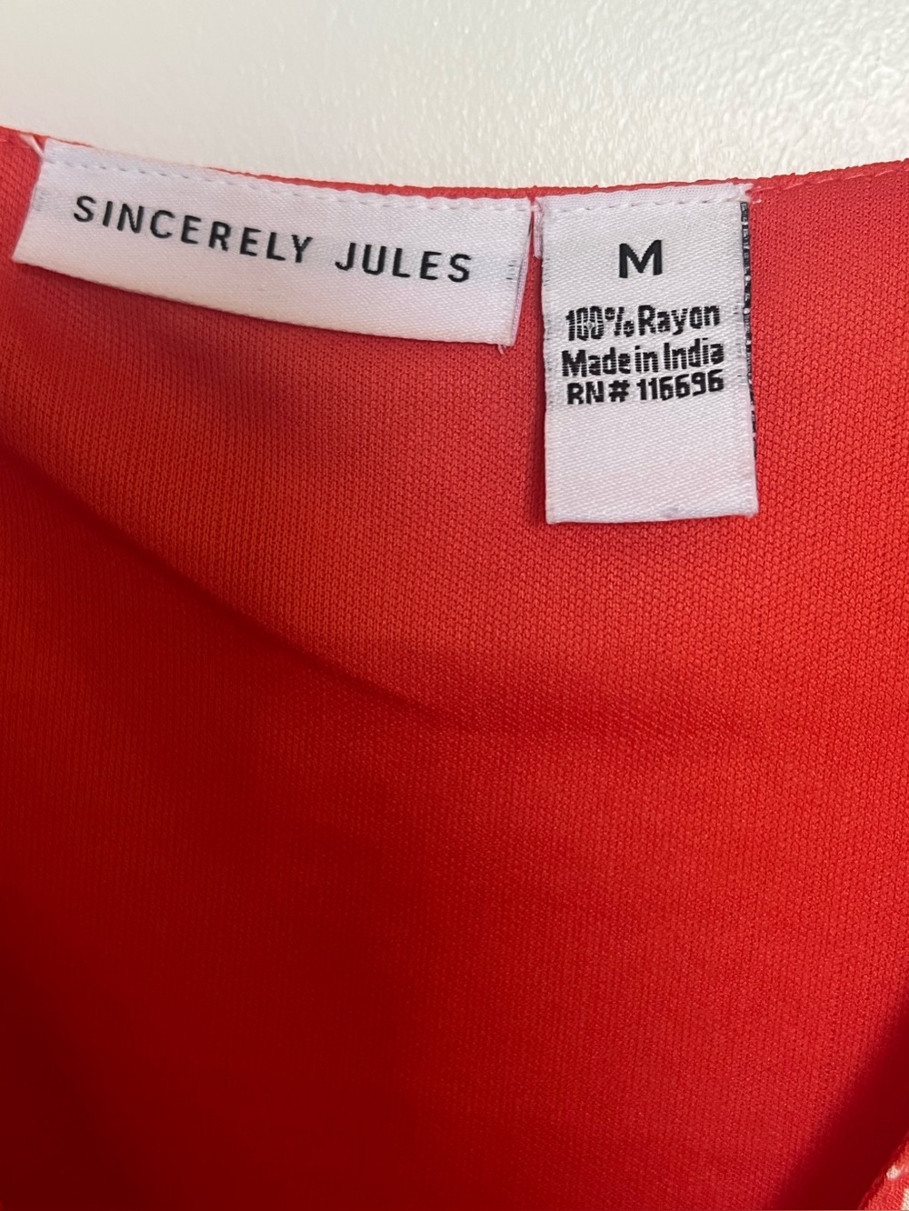 Sincerely Jules Red & White Printed Tiered Sleeveless Dress - Size M EUC - Picture 2 of 8